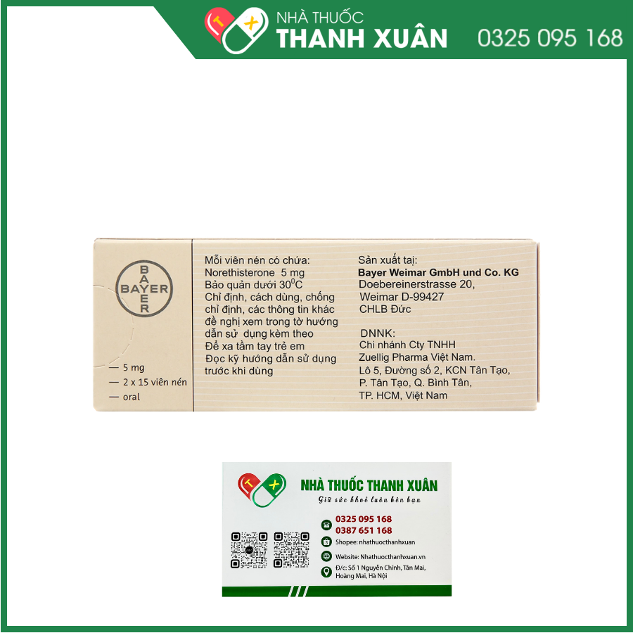 Primolut N trị xuất huyết do rối loạn chức năng, vô kinh